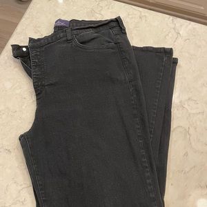 NYDJ Size 16P bootleg jeans in black wash stretch